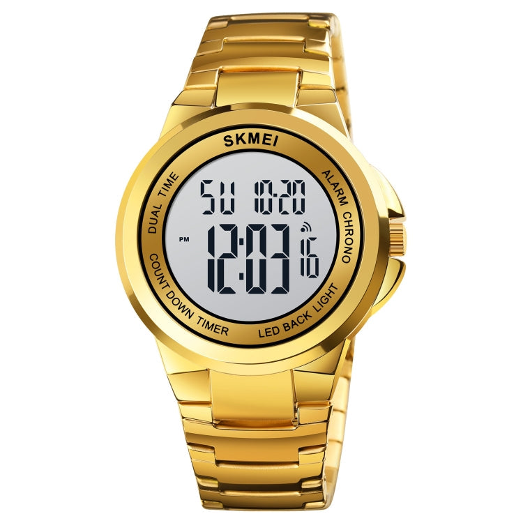 skmei-1712-dual-time-led-digital-display-luminous-stainless-steel-strap-electronic-watchgold-and-white