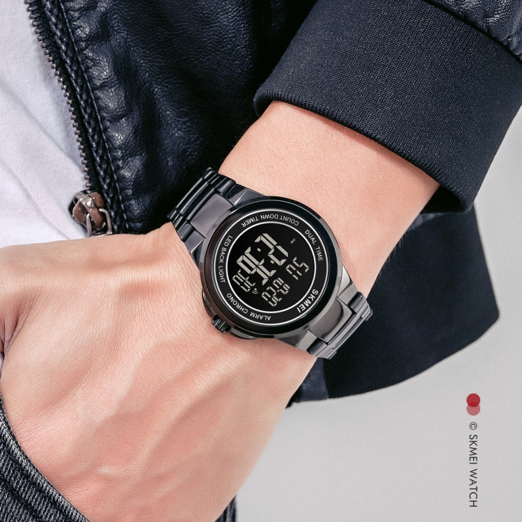 skmei-1712-dual-time-led-digital-display-luminous-stainless-steel-strap-electronic-watchsilver-and-white