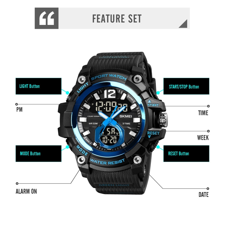 skmei-1725-three-time-led-digital-display-timing-luminous-electronic-watchblack