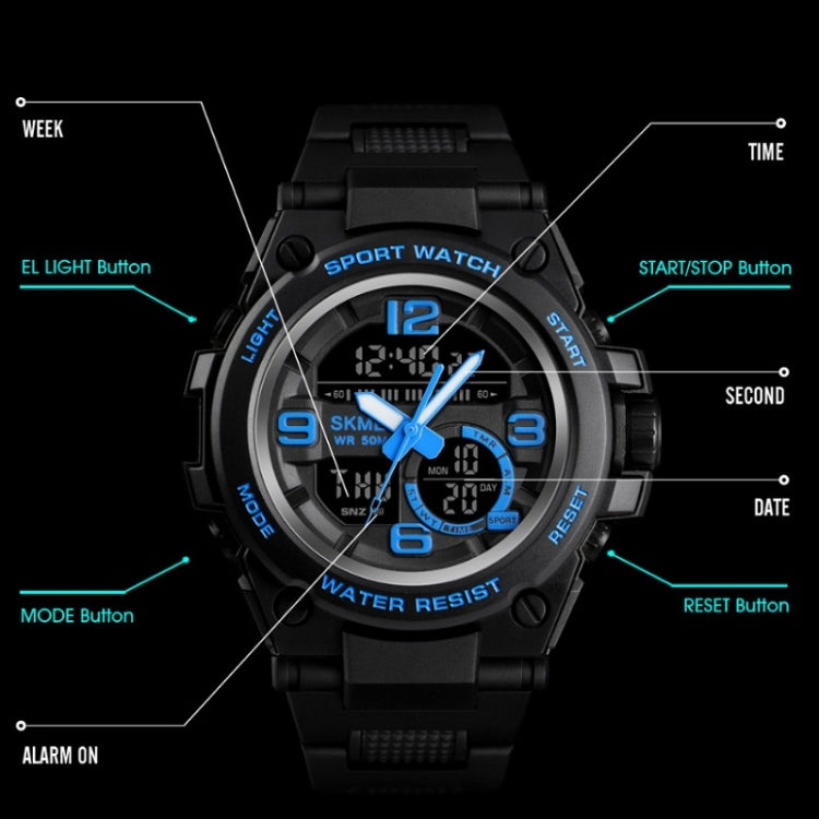 SKMEI 1452 Outdoor Sports Electronic Watch Multifunctional Waterproof Watch(Golden)