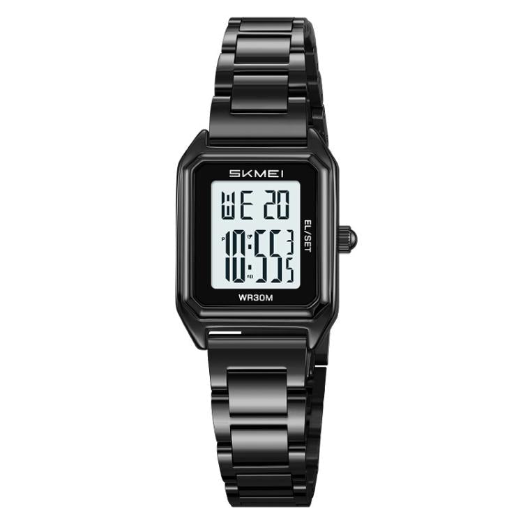 skmei-2493-small-women-electronic-watch-square-steel-strap-watch-style-black-case-white