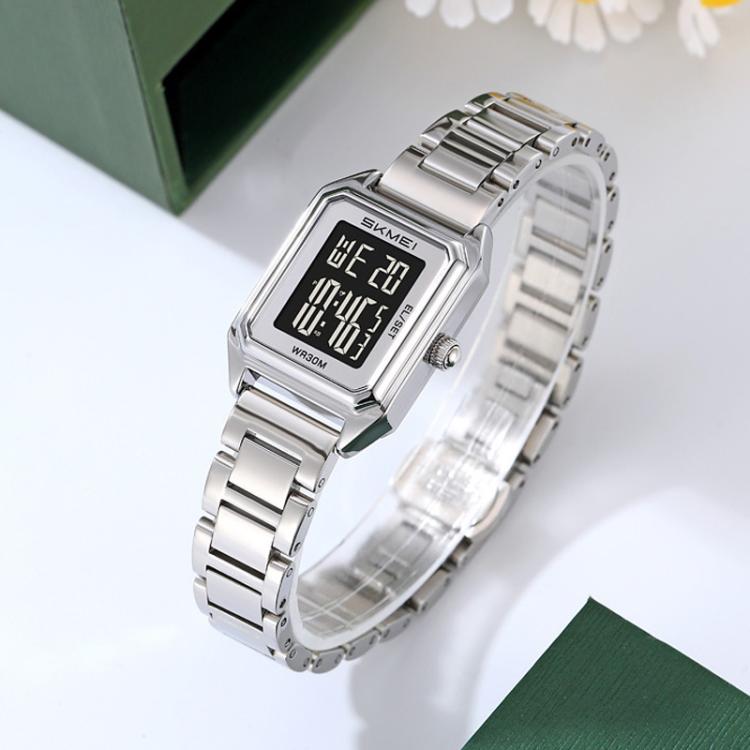 skmei-2493-small-women-electronic-watch-square-steel-strap-watch-style-black-case-white