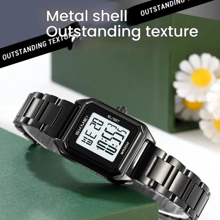 skmei-2493-small-women-electronic-watch-square-steel-strap-watch-style-silver-case-black