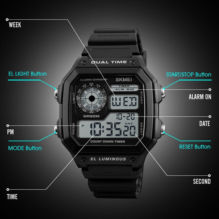 skmei-1299-multifunctional-outdoor-sports-noctilucent-waterproof-digital-display-wrist-watch-red