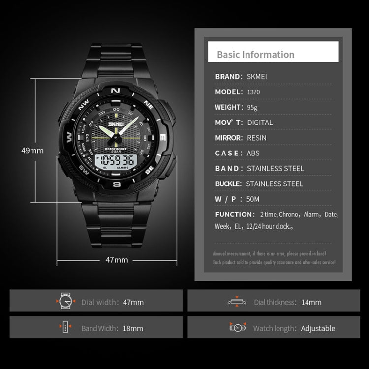 skmei-1370-multifunctional-men-outdoor-sports-noctilucent-waterproof-stainless-steel-digital-wrist-watch-army-green