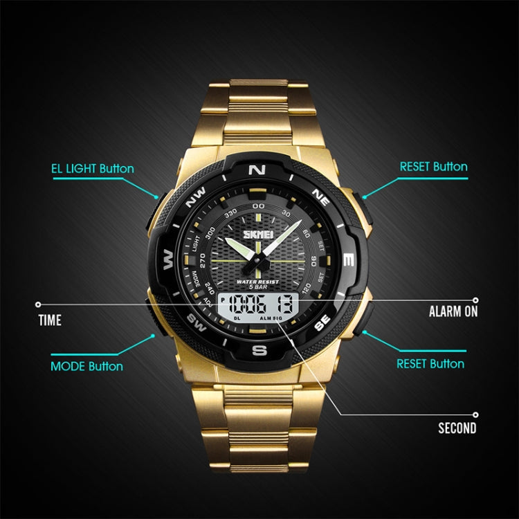 skmei-1370-multifunctional-men-outdoor-sports-noctilucent-waterproof-stainless-steel-digital-wrist-watch-army-green