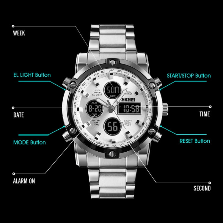 skmei-1389-multifunctional-men-business-digital-watch-30m-waterproof-large-dial-wrist-watch-with-stainless-steel-watchband-blue
